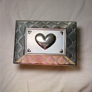Silver Heart Jewelry Box